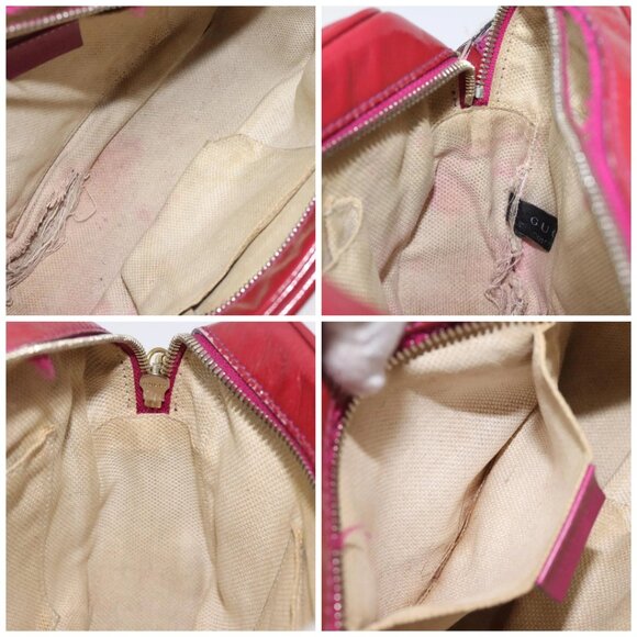 GUCCI Soho Interlocking Shoulder Bag Enamel Red Gold 308364 Auth 123849 - Picture 16 of 16